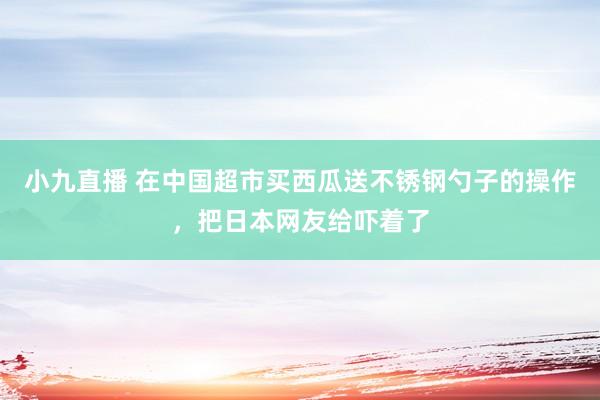 小九直播 在中国超市买西瓜送不锈钢勺子的操作，把日本网友给吓着了