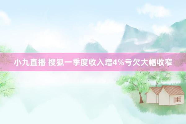 小九直播 搜狐一季度收入增4%亏欠大幅收窄