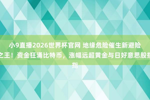 小9直播2026世界杯官网 地缘危险催生新避险之王！资金狂涌比特币，涨幅远超黄金与日好意思股指