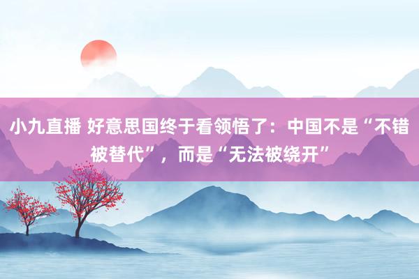 小九直播 好意思国终于看领悟了：中国不是“不错被替代”，而是“无法被绕开”