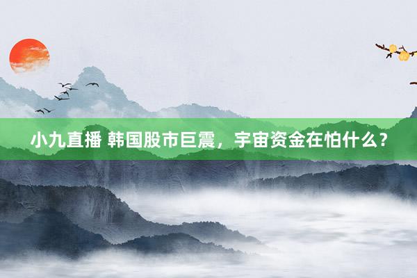 小九直播 韩国股市巨震，宇宙资金在怕什么？