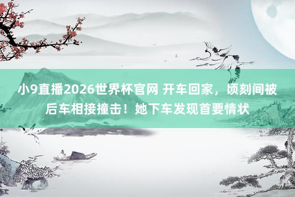 小9直播2026世界杯官网 开车回家，顷刻间被后车相接撞击！她下车发现首要情状
