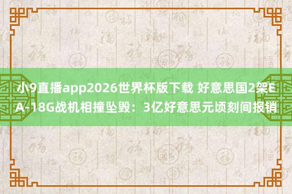 小9直播app2026世界杯版下载 好意思国2架EA-18G战机相撞坠毁：3亿好意思元顷刻间报销