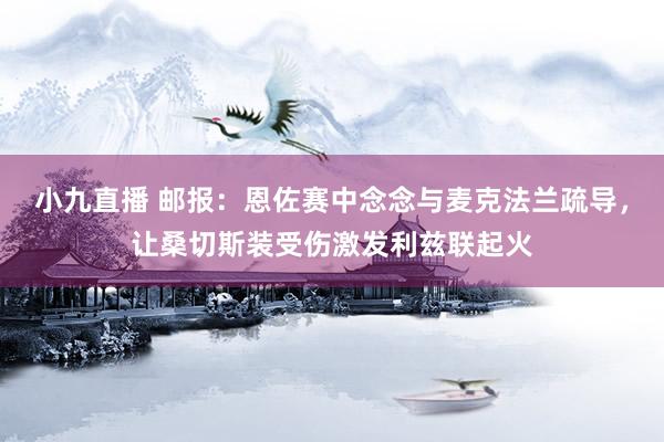 小九直播 邮报：恩佐赛中念念与麦克法兰疏导，让桑切斯装受伤激发利兹联起火