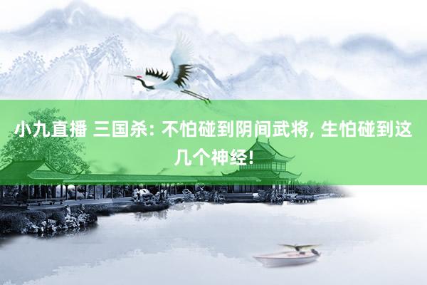 小九直播 三国杀: 不怕碰到阴间武将， 生怕碰到这几个神经!