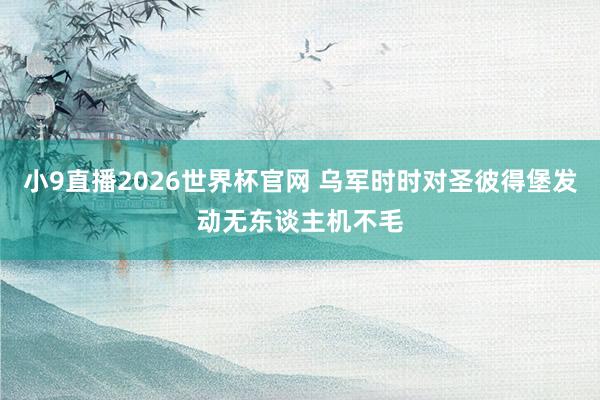 小9直播2026世界杯官网 乌军时时对圣彼得堡发动无东谈主机不毛