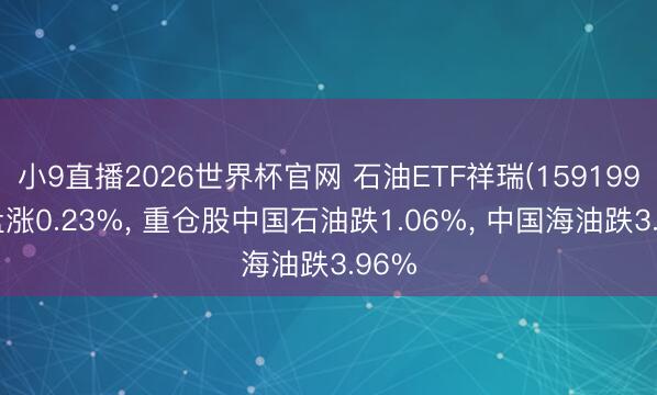 小9直播2026世界杯官网 石油ETF祥瑞(159199)开盘涨0.23%， 重仓股中国石油跌1.06%， 中国海油跌3.96%